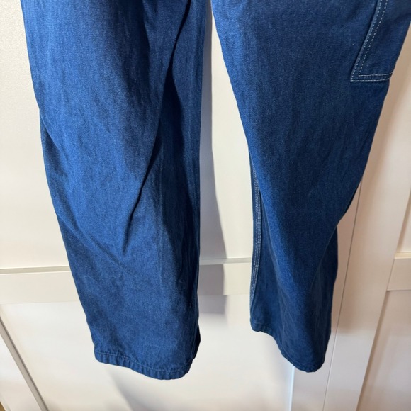 Liberty Overalls Denim Blue Bib Style Classic Workwear Zip Front Pockets 40 X 32 - Picture 15 of 16